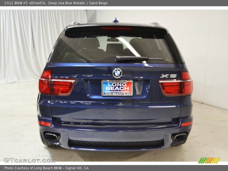 Deep Sea Blue Metallic / Sand Beige 2012 BMW X5 xDrive50i