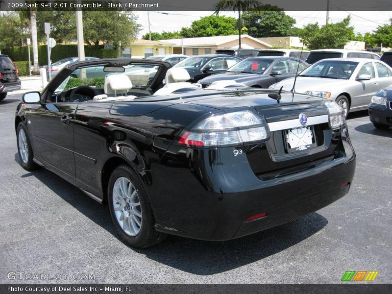 Black / Parchment 2009 Saab 9-3 2.0T Convertible
