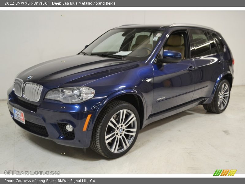 Deep Sea Blue Metallic / Sand Beige 2012 BMW X5 xDrive50i