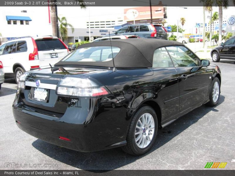 Black / Parchment 2009 Saab 9-3 2.0T Convertible