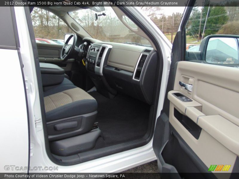 Bright White / Dark Slate Gray/Medium Graystone 2012 Dodge Ram 1500 Big Horn Quad Cab 4x4