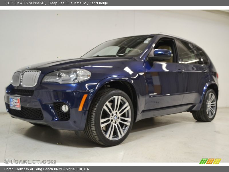 Deep Sea Blue Metallic / Sand Beige 2012 BMW X5 xDrive50i