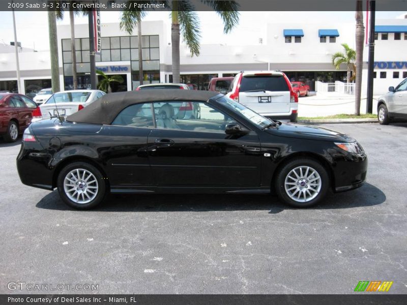 Black / Parchment 2009 Saab 9-3 2.0T Convertible