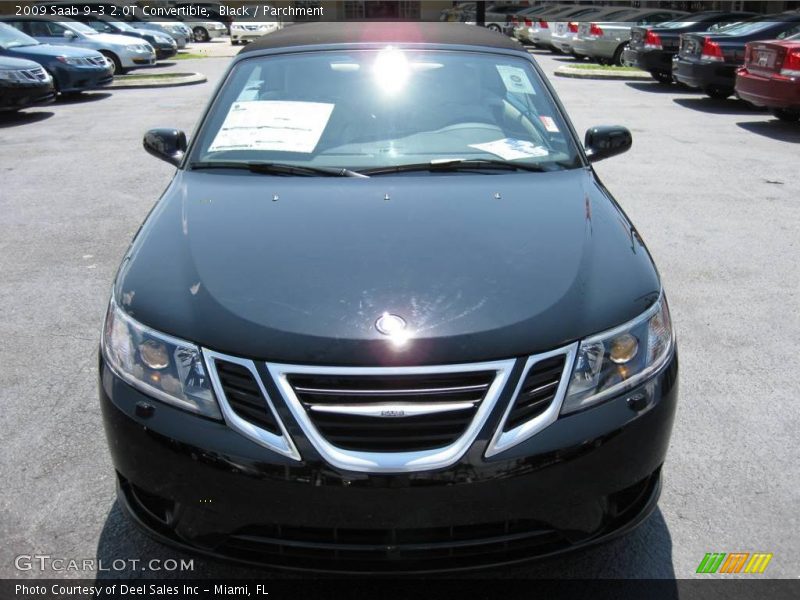 Black / Parchment 2009 Saab 9-3 2.0T Convertible