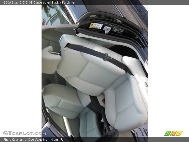 Black / Parchment 2009 Saab 9-3 2.0T Convertible