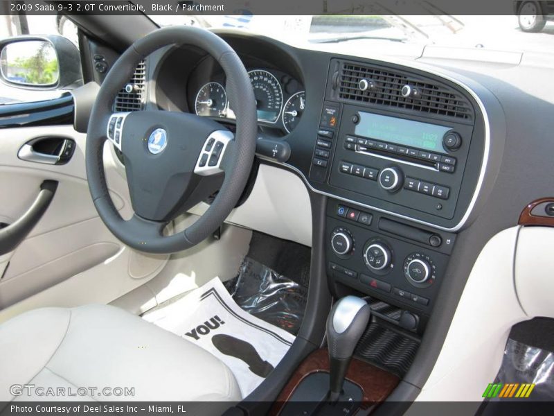 Black / Parchment 2009 Saab 9-3 2.0T Convertible