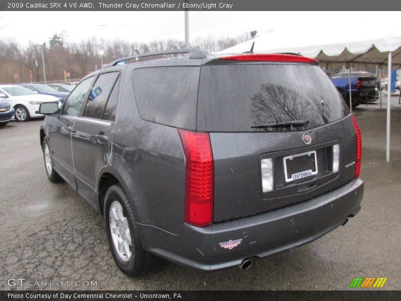 Thunder Gray ChromaFlair / Ebony/Light Gray 2009 Cadillac SRX 4 V6 AWD