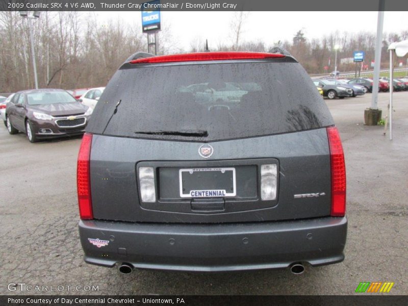 Thunder Gray ChromaFlair / Ebony/Light Gray 2009 Cadillac SRX 4 V6 AWD