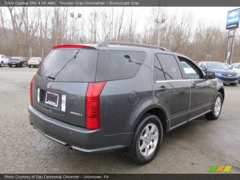 Thunder Gray ChromaFlair / Ebony/Light Gray 2009 Cadillac SRX 4 V6 AWD
