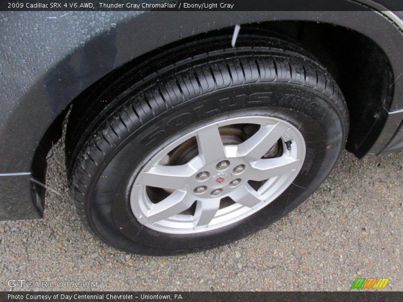 Thunder Gray ChromaFlair / Ebony/Light Gray 2009 Cadillac SRX 4 V6 AWD
