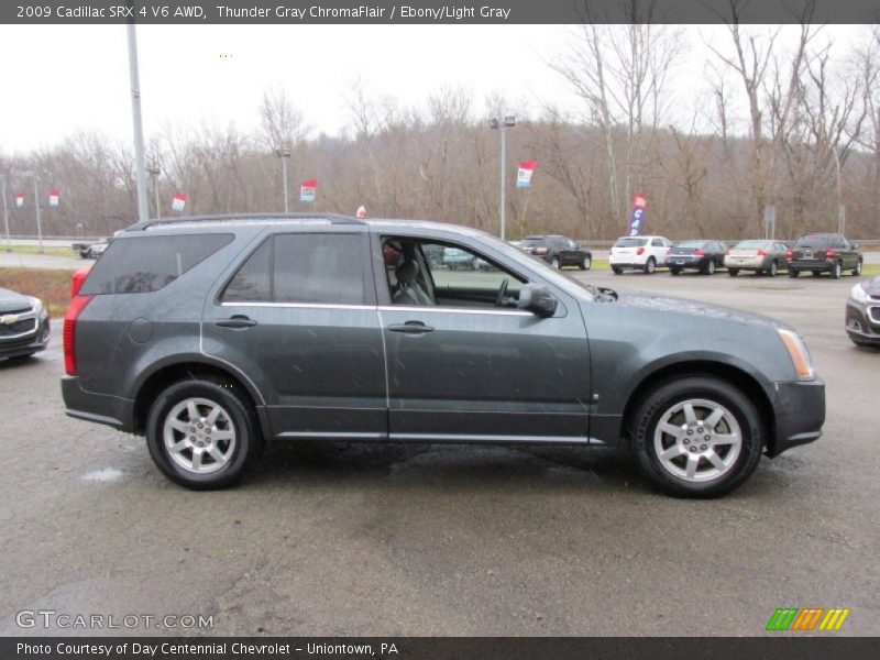 Thunder Gray ChromaFlair / Ebony/Light Gray 2009 Cadillac SRX 4 V6 AWD