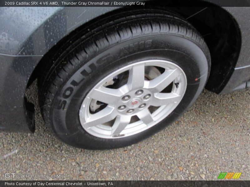 Thunder Gray ChromaFlair / Ebony/Light Gray 2009 Cadillac SRX 4 V6 AWD