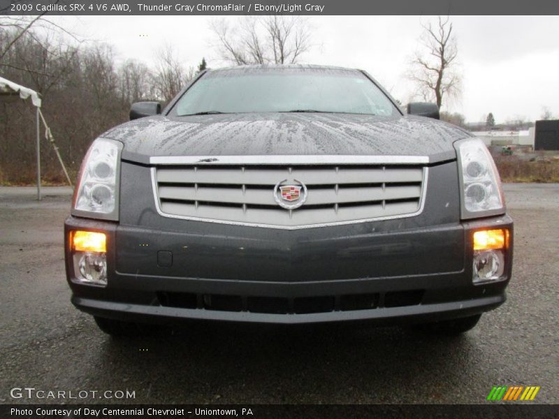 Thunder Gray ChromaFlair / Ebony/Light Gray 2009 Cadillac SRX 4 V6 AWD