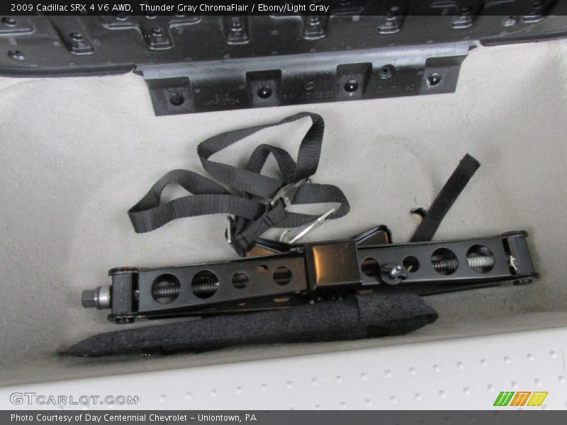 Thunder Gray ChromaFlair / Ebony/Light Gray 2009 Cadillac SRX 4 V6 AWD