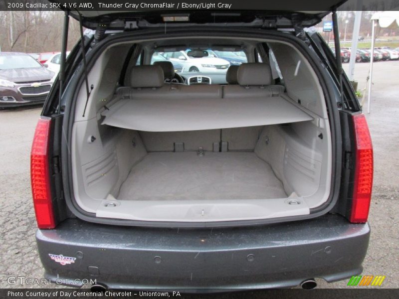 Thunder Gray ChromaFlair / Ebony/Light Gray 2009 Cadillac SRX 4 V6 AWD