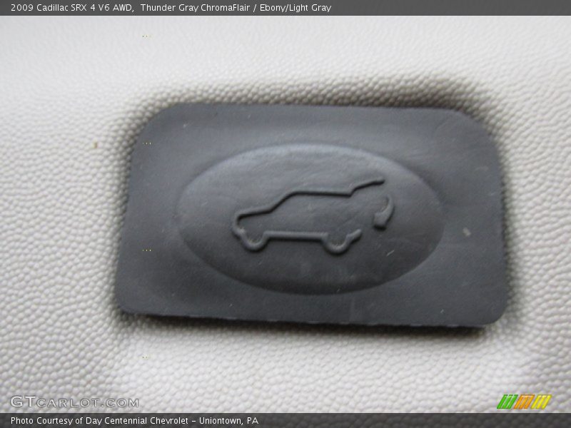 Thunder Gray ChromaFlair / Ebony/Light Gray 2009 Cadillac SRX 4 V6 AWD