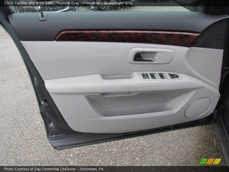Thunder Gray ChromaFlair / Ebony/Light Gray 2009 Cadillac SRX 4 V6 AWD