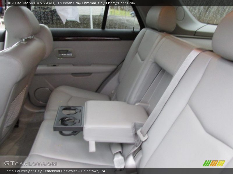 Thunder Gray ChromaFlair / Ebony/Light Gray 2009 Cadillac SRX 4 V6 AWD