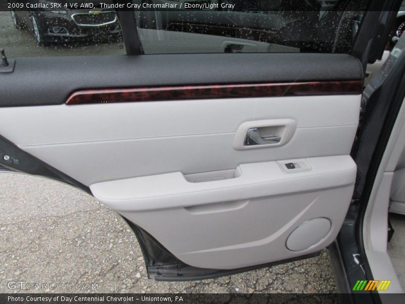 Thunder Gray ChromaFlair / Ebony/Light Gray 2009 Cadillac SRX 4 V6 AWD