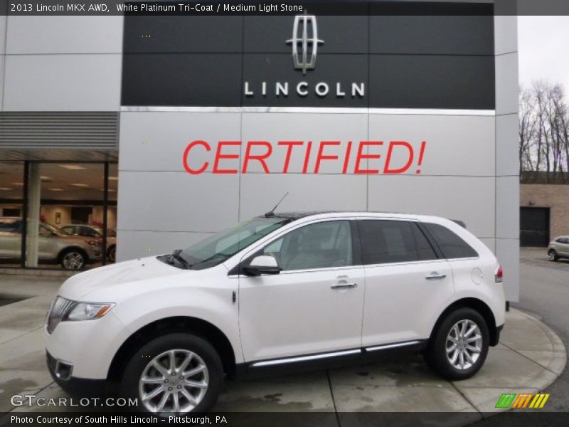 White Platinum Tri-Coat / Medium Light Stone 2013 Lincoln MKX AWD
