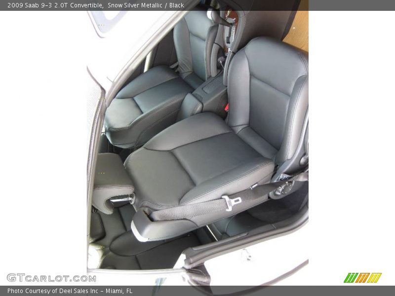 Snow Silver Metallic / Black 2009 Saab 9-3 2.0T Convertible
