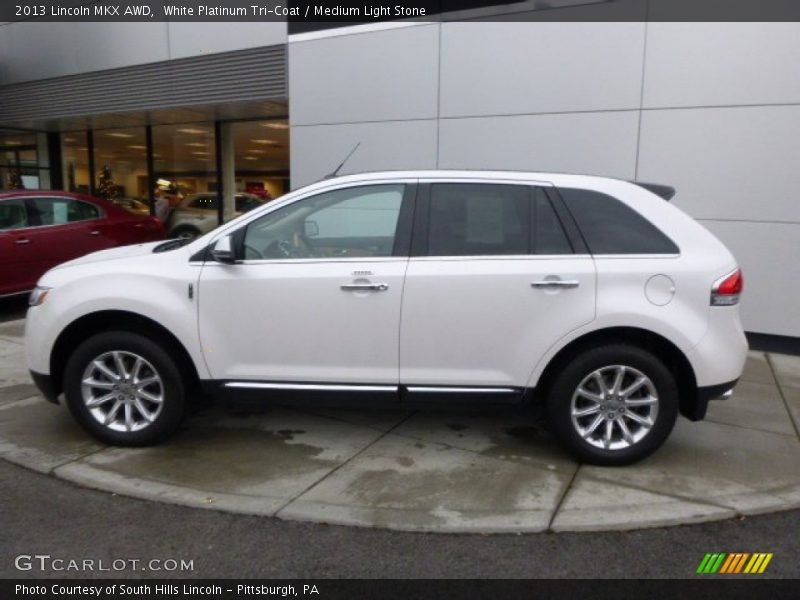 White Platinum Tri-Coat / Medium Light Stone 2013 Lincoln MKX AWD