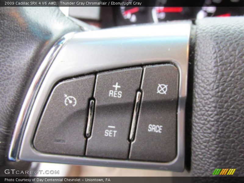 Thunder Gray ChromaFlair / Ebony/Light Gray 2009 Cadillac SRX 4 V6 AWD