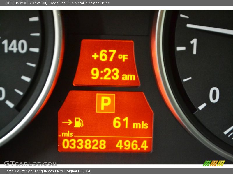 Deep Sea Blue Metallic / Sand Beige 2012 BMW X5 xDrive50i