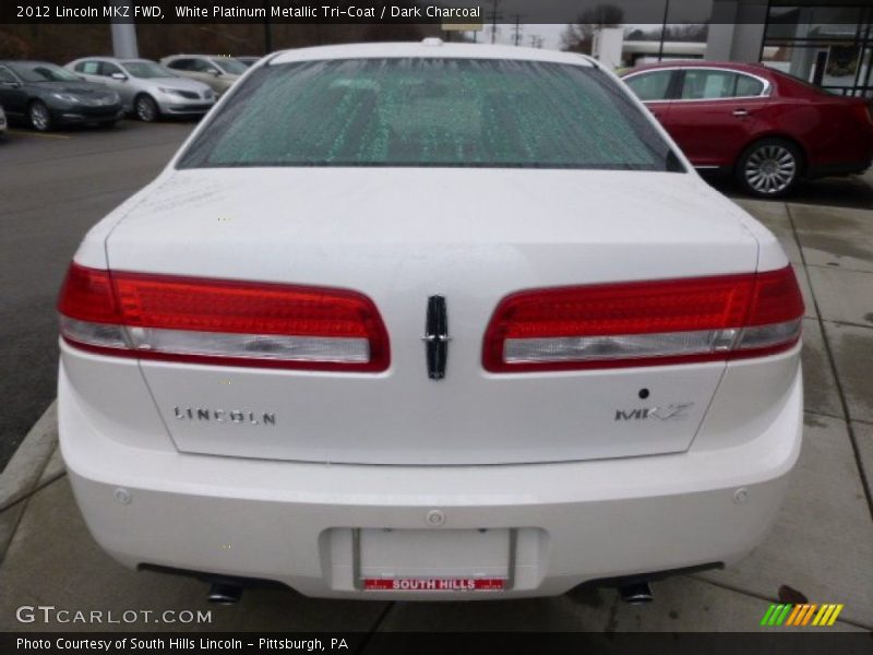 White Platinum Metallic Tri-Coat / Dark Charcoal 2012 Lincoln MKZ FWD