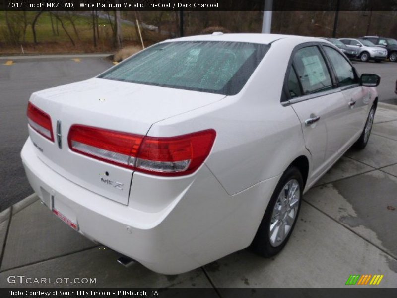 White Platinum Metallic Tri-Coat / Dark Charcoal 2012 Lincoln MKZ FWD