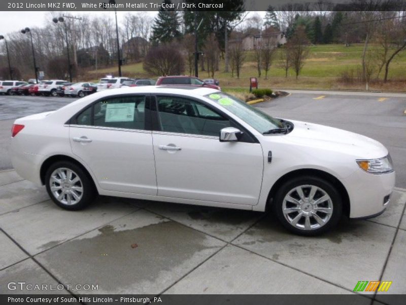 White Platinum Metallic Tri-Coat / Dark Charcoal 2012 Lincoln MKZ FWD