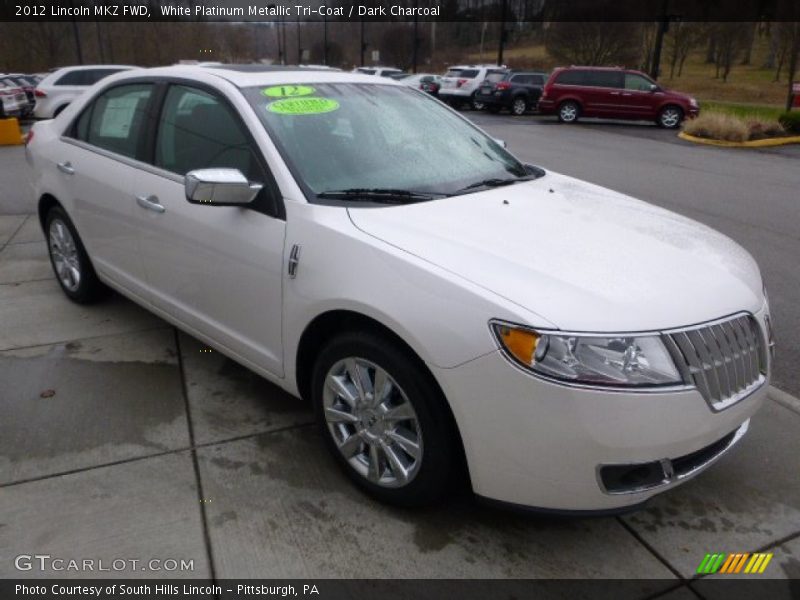 White Platinum Metallic Tri-Coat / Dark Charcoal 2012 Lincoln MKZ FWD
