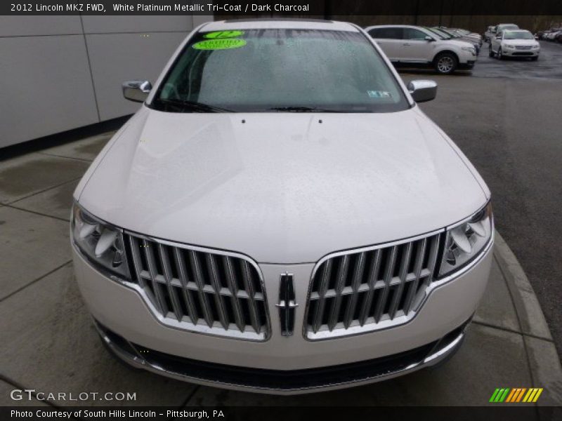 White Platinum Metallic Tri-Coat / Dark Charcoal 2012 Lincoln MKZ FWD