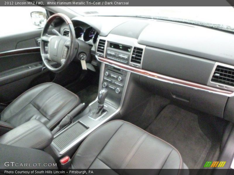 White Platinum Metallic Tri-Coat / Dark Charcoal 2012 Lincoln MKZ FWD