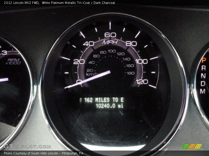 White Platinum Metallic Tri-Coat / Dark Charcoal 2012 Lincoln MKZ FWD