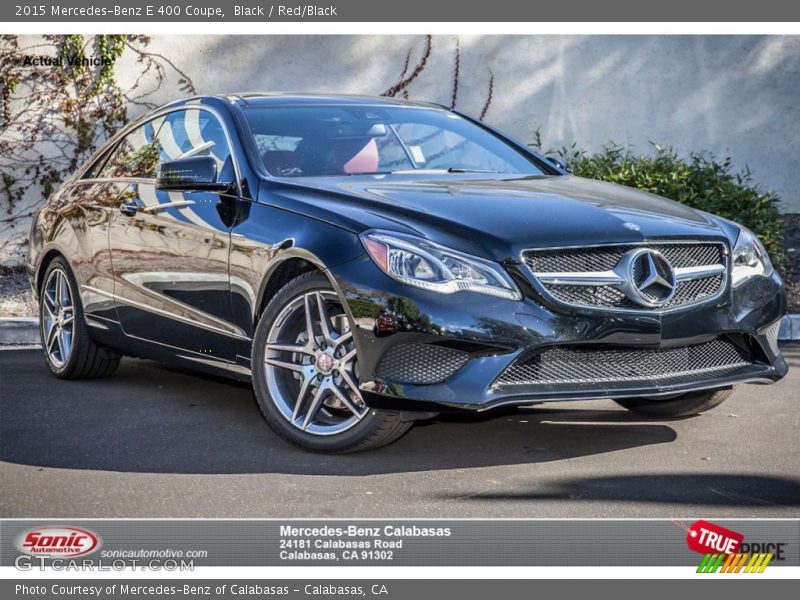 Black / Red/Black 2015 Mercedes-Benz E 400 Coupe