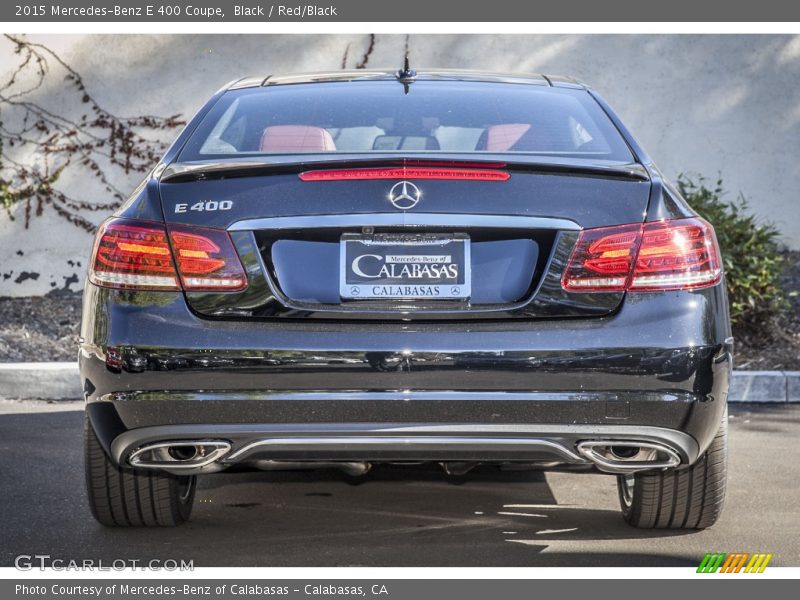 Black / Red/Black 2015 Mercedes-Benz E 400 Coupe