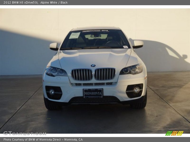 Alpine White / Black 2012 BMW X6 xDrive50i