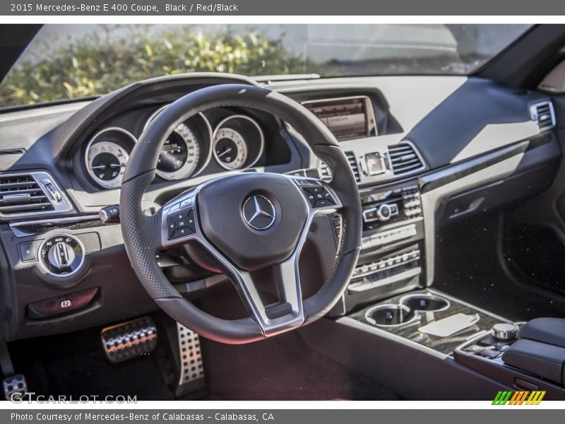 Black / Red/Black 2015 Mercedes-Benz E 400 Coupe