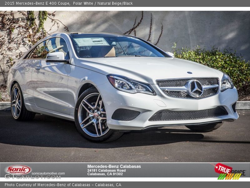 Polar White / Natural Beige/Black 2015 Mercedes-Benz E 400 Coupe