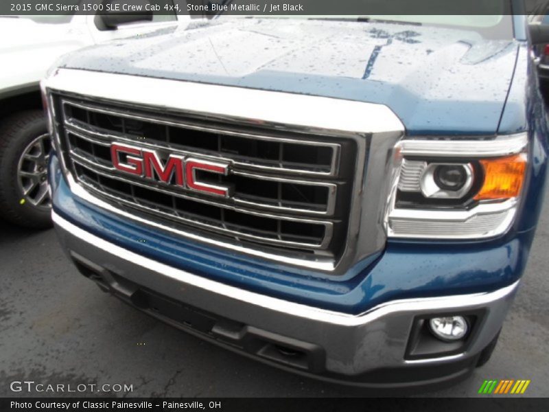 Stone Blue Metallic / Jet Black 2015 GMC Sierra 1500 SLE Crew Cab 4x4