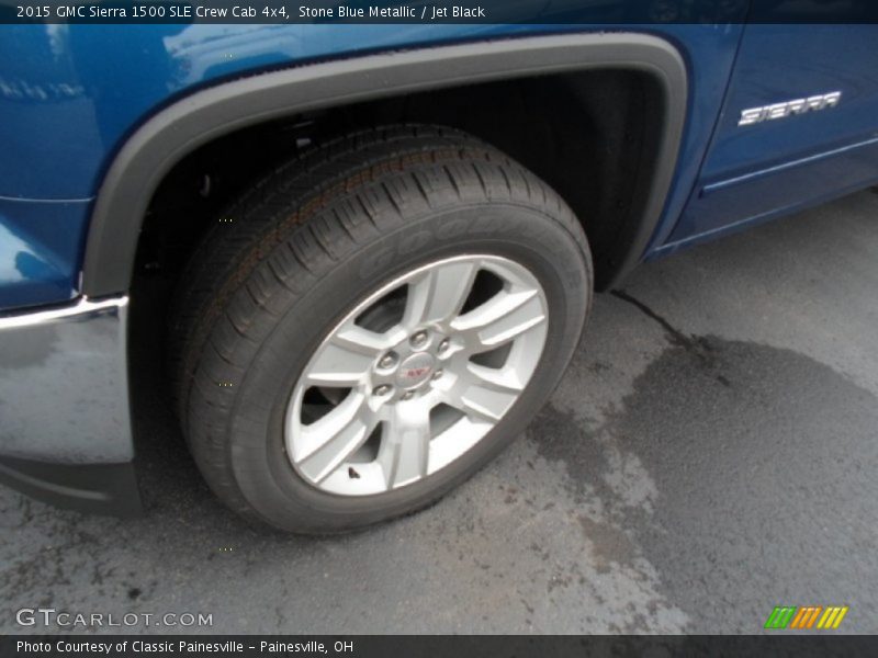 Stone Blue Metallic / Jet Black 2015 GMC Sierra 1500 SLE Crew Cab 4x4