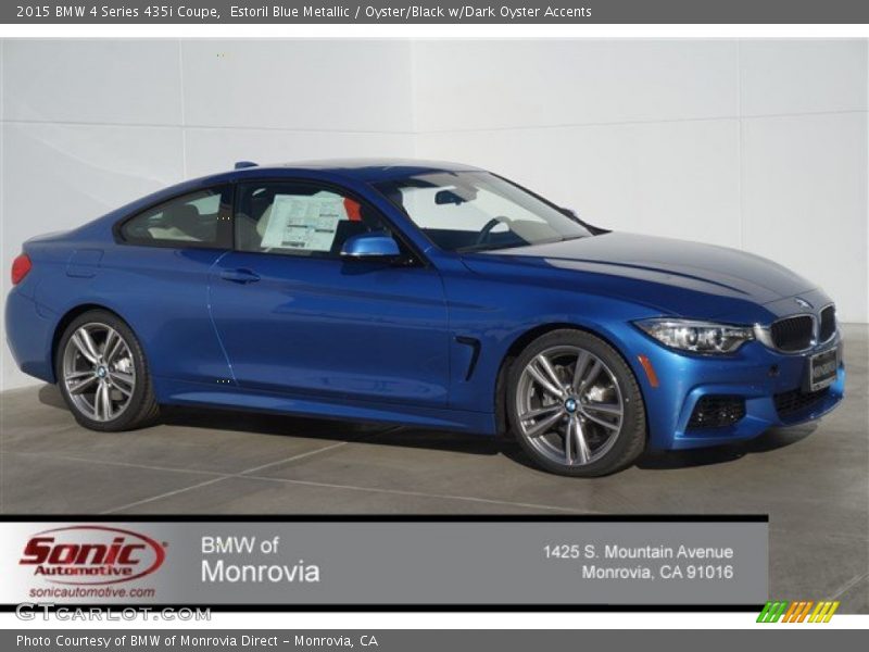 Estoril Blue Metallic / Oyster/Black w/Dark Oyster Accents 2015 BMW 4 Series 435i Coupe