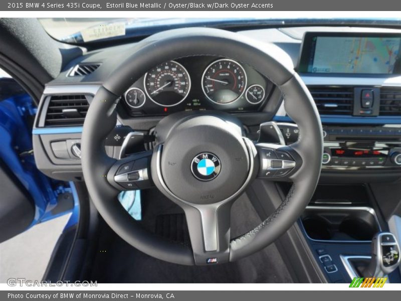 Estoril Blue Metallic / Oyster/Black w/Dark Oyster Accents 2015 BMW 4 Series 435i Coupe