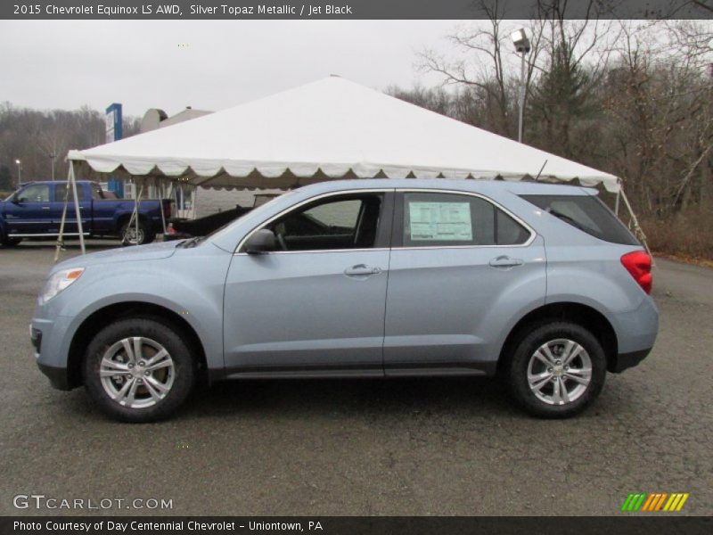 Silver Topaz Metallic / Jet Black 2015 Chevrolet Equinox LS AWD