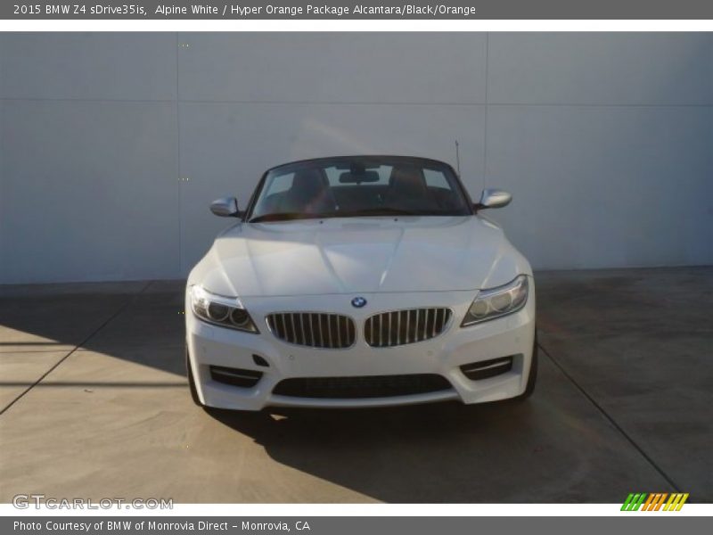 Alpine White / Hyper Orange Package Alcantara/Black/Orange 2015 BMW Z4 sDrive35is