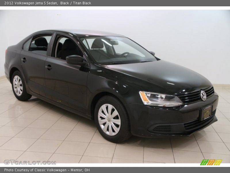 Black / Titan Black 2012 Volkswagen Jetta S Sedan