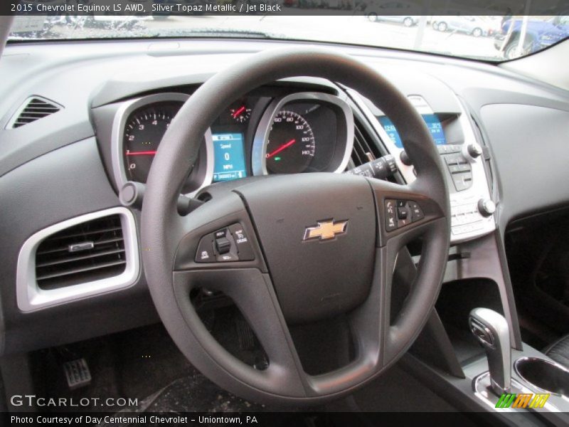Silver Topaz Metallic / Jet Black 2015 Chevrolet Equinox LS AWD