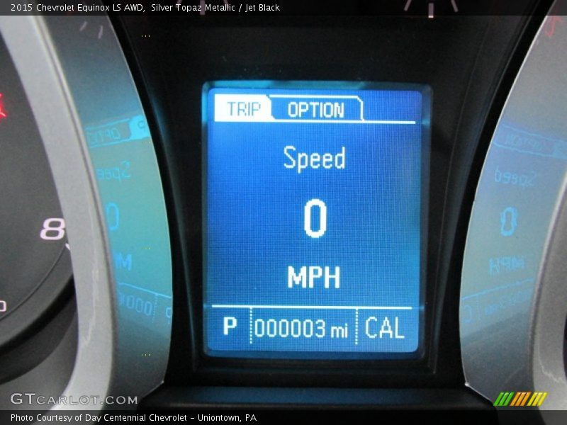 Silver Topaz Metallic / Jet Black 2015 Chevrolet Equinox LS AWD