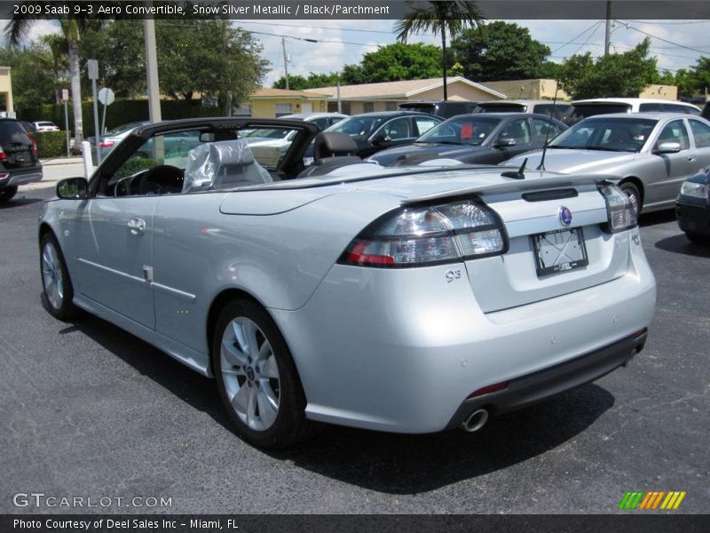 Snow Silver Metallic / Black/Parchment 2009 Saab 9-3 Aero Convertible